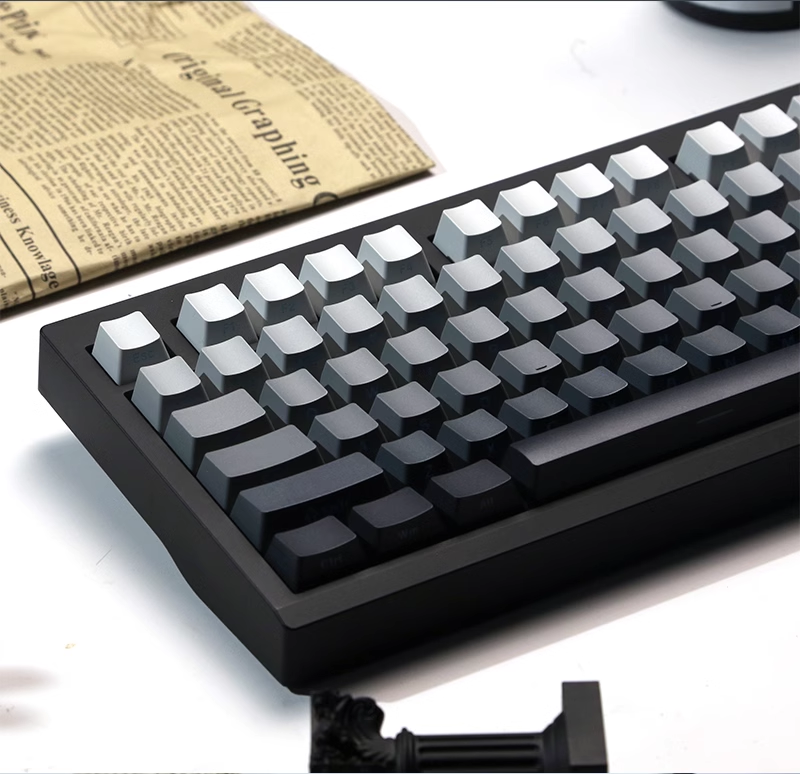 Gaming Keyboard No Rgb - Gradient Gray Side Printed Shine Through