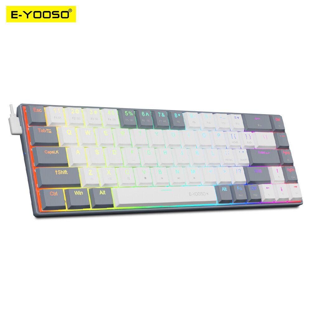 Gaming Keyboard Expensive - E-YOOSO A68 RGB Mini Slim USB