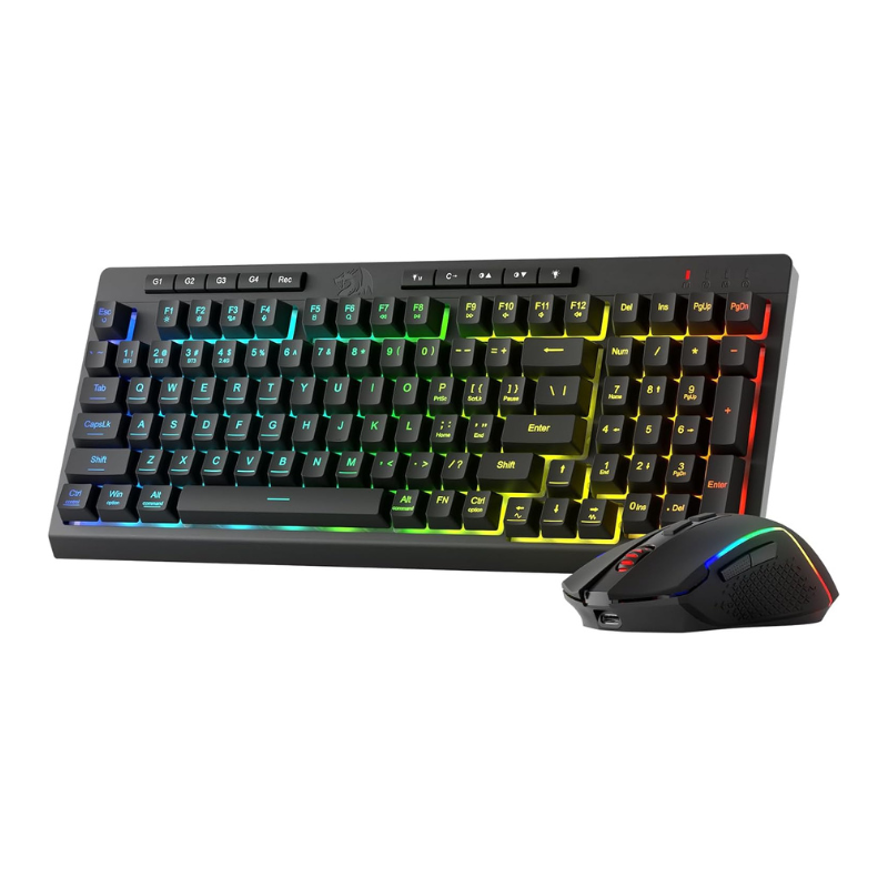 Gaming Keyboard And Mouse Combo Wireless - Redragon S142 Wireless Gaming Keyboard &
