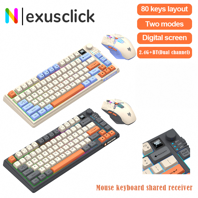 New Dual-Mode 80 Keys Wireless - Gaming Keyboard And Mouse Combo Wireless review and price