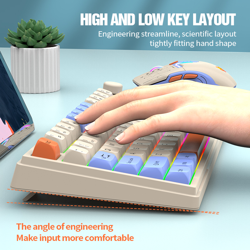 New Dual-Mode 80 Keys Wireless - Gaming Keyboard And Mouse Combo Wireless review and price