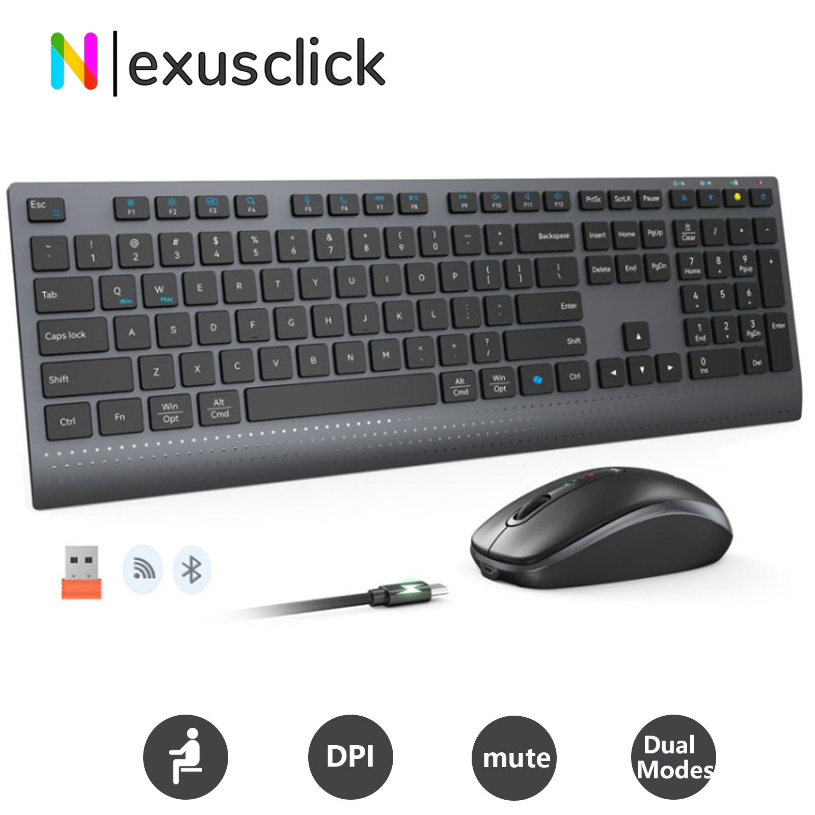 Dual-mode 2.4G Wireless Keyboa - Gaming Keyboard Mouse And Headset Combo review and price