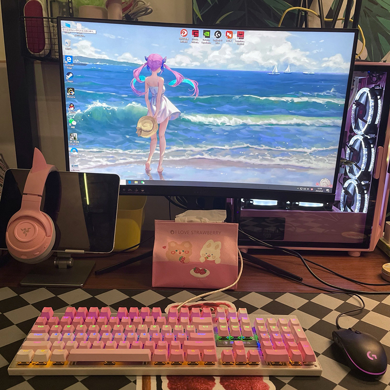104 Keys Rainbow Gradient OEM  - Gaming Keyboard No Rgb review and price