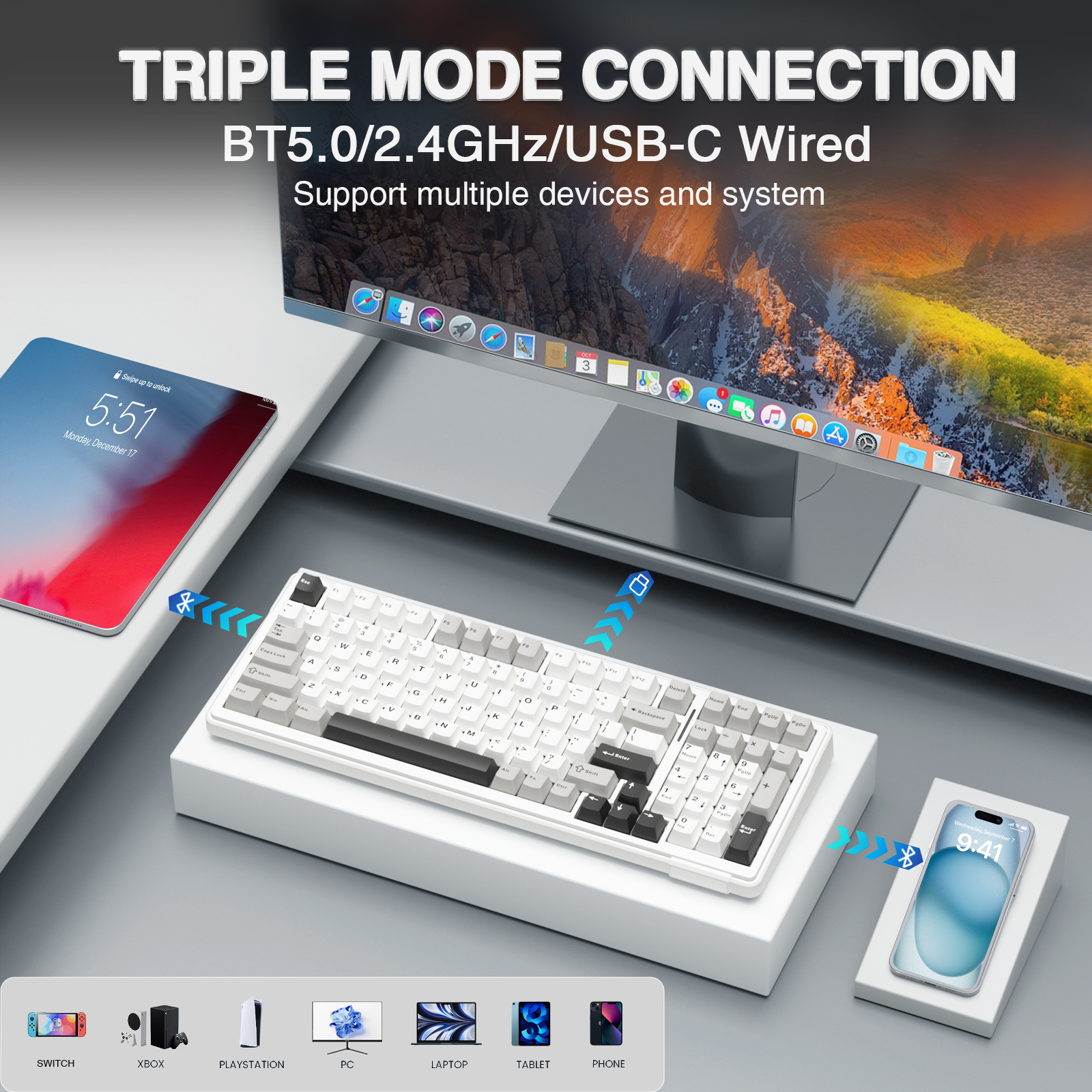 AULA F99 Machanical Keyboard B - Gaming Keyboard Mobile review and price