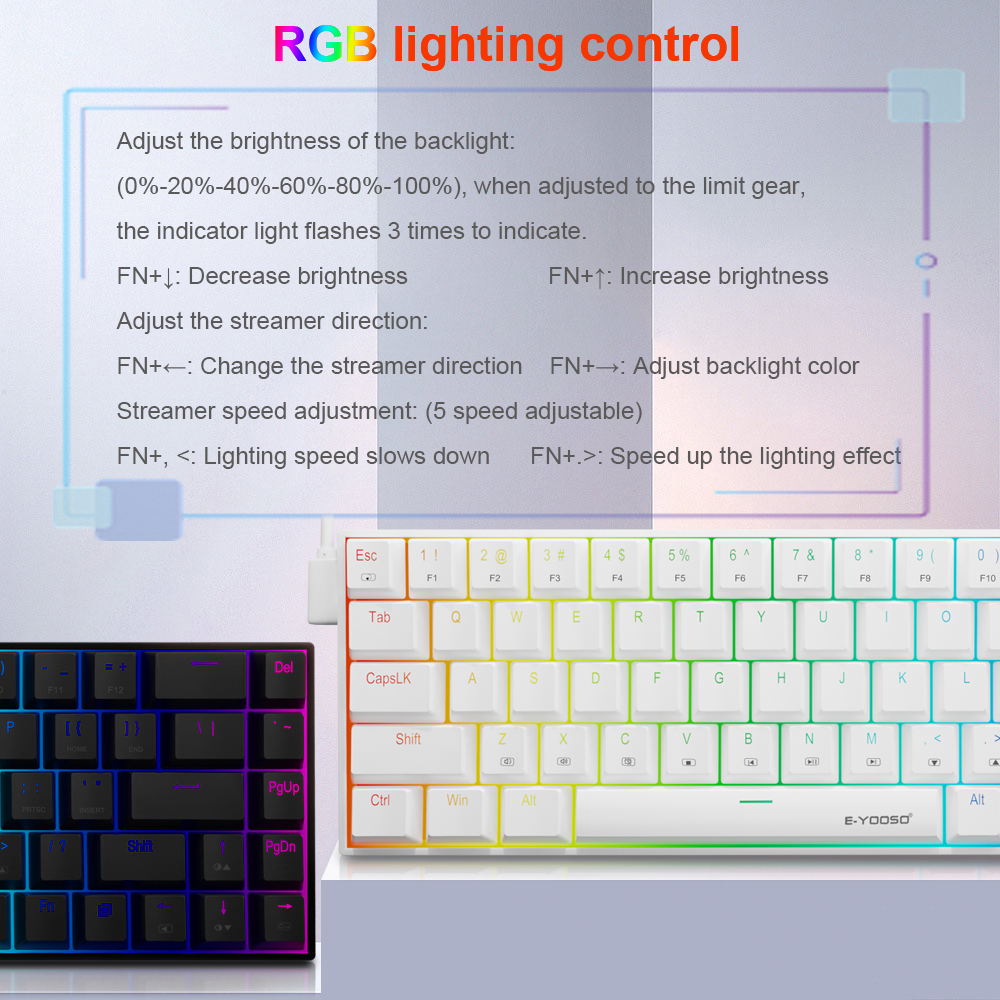 E-YOOSO Z686 RGB USB 60% Mini  - Gaming Keyboard Expensive review and price