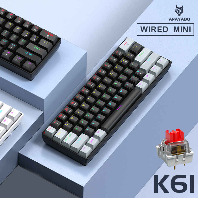 APAYADO K61 Mini Mechanical Ke - Gaming Keyboard Blue Switches review and price