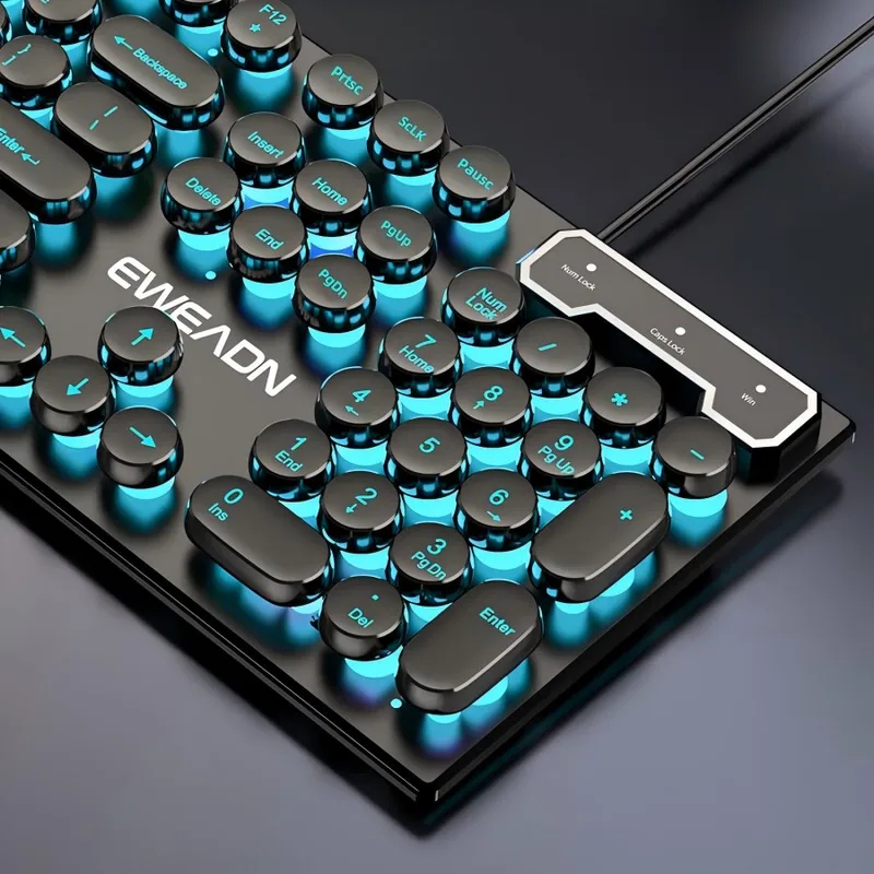 Retro Punk Mechanical Feel Key - Gaming Keyboard And Mouse Wireless review and price