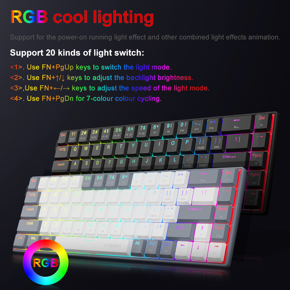 E-YOOSO A68 RGB Mini Slim USB  - Gaming Keyboard Expensive review and price
