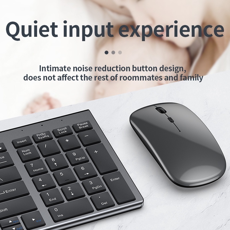 Jomaa Slim Rechargeable Blueto - Gaming Keyboard And Mouse Combo Wireless review and price