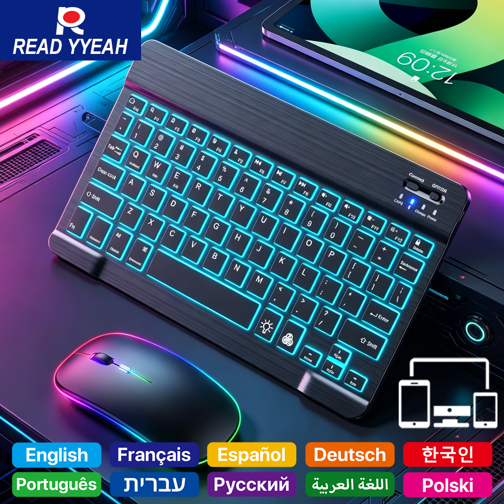 READ YYEAH RGB Backlit Bluetoo - Gaming Keyboard And Mouse Combo Wireless review and price