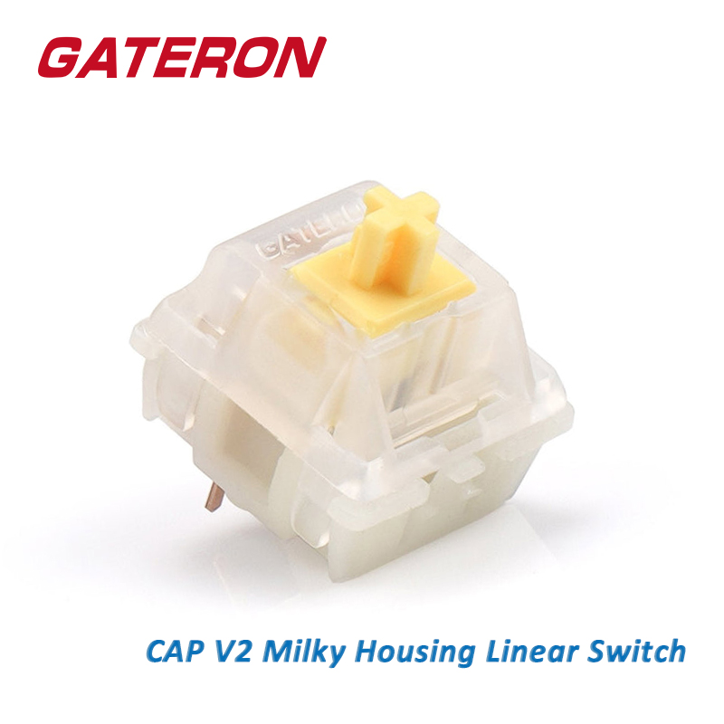 GATERON CAP Milky Yellow Linea - Gaming Keyboard Ergo review and price
