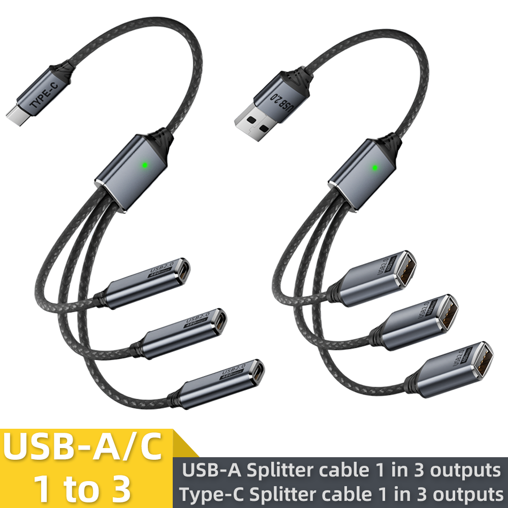 USB splitter cable 1-in-3outpu - Gaming Keyboard Type C review and price