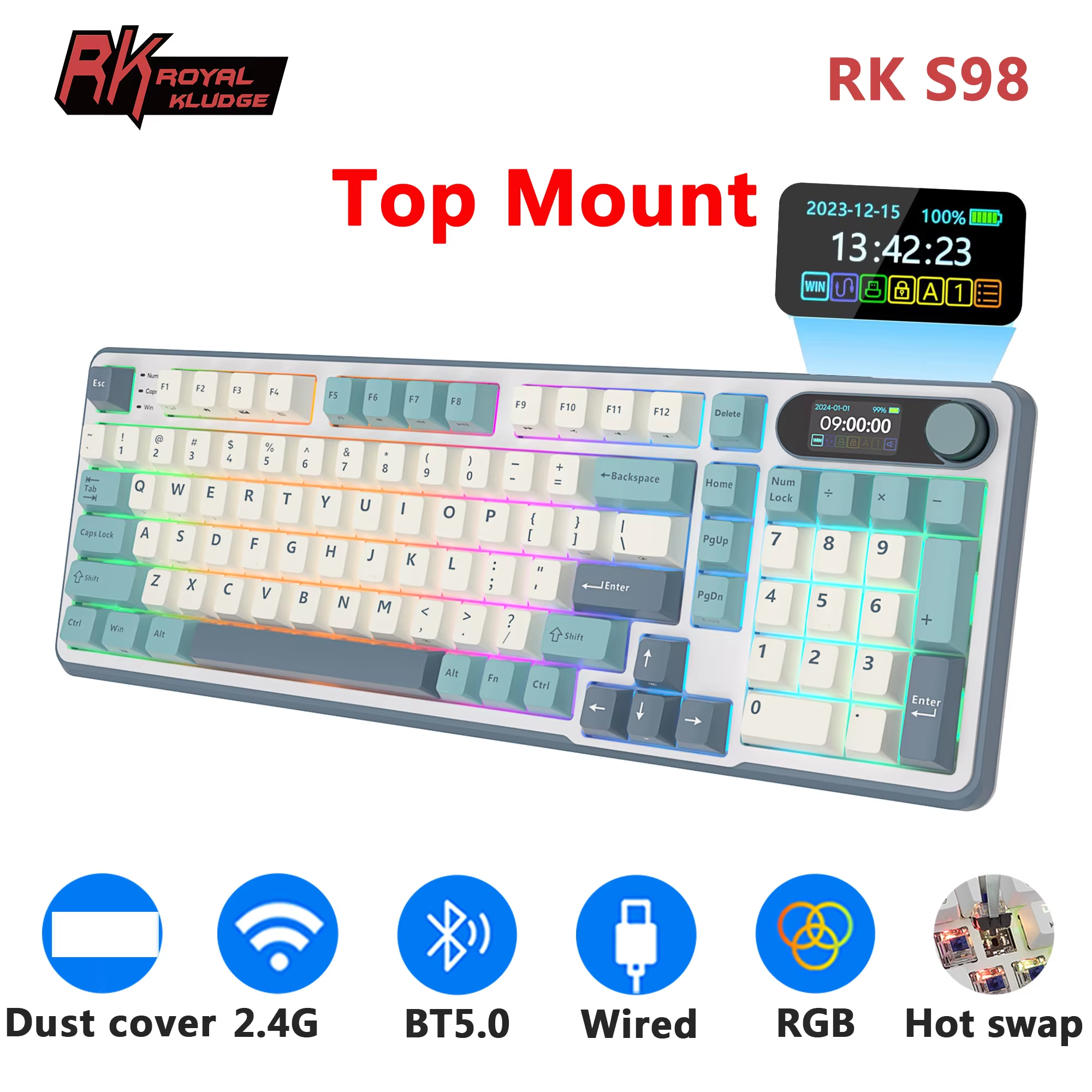 RK ROYAL KLUDGE S98 Mechanical - Gaming Keyboard Mobile review and price