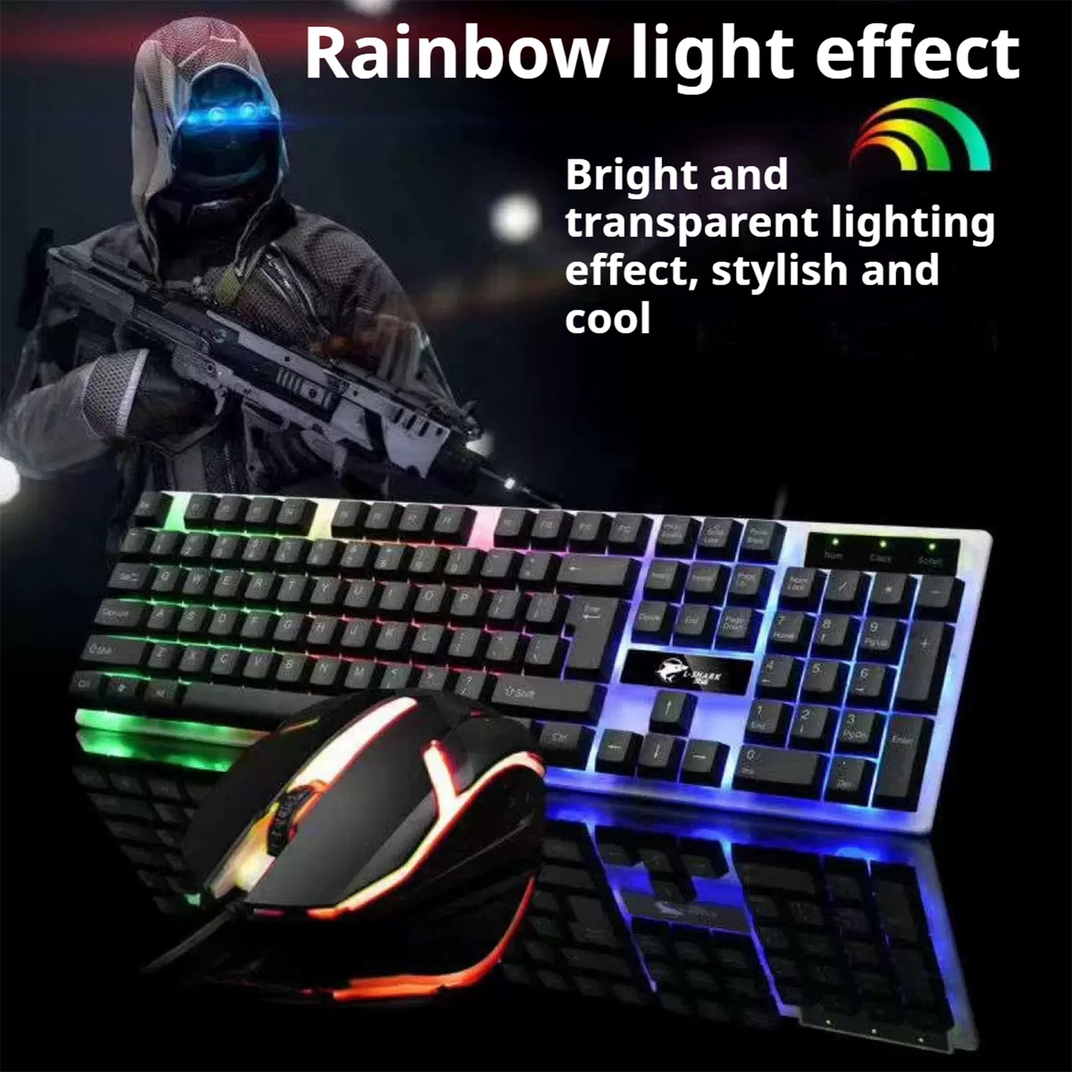 Stylish Backlight Wired Keyboa - Gaming Keyboard Mouse Combo review and price