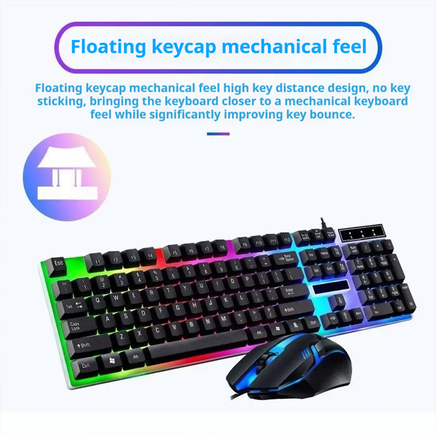 Stylish Backlight Wired Keyboa - Gaming Keyboard Mouse Combo review and price