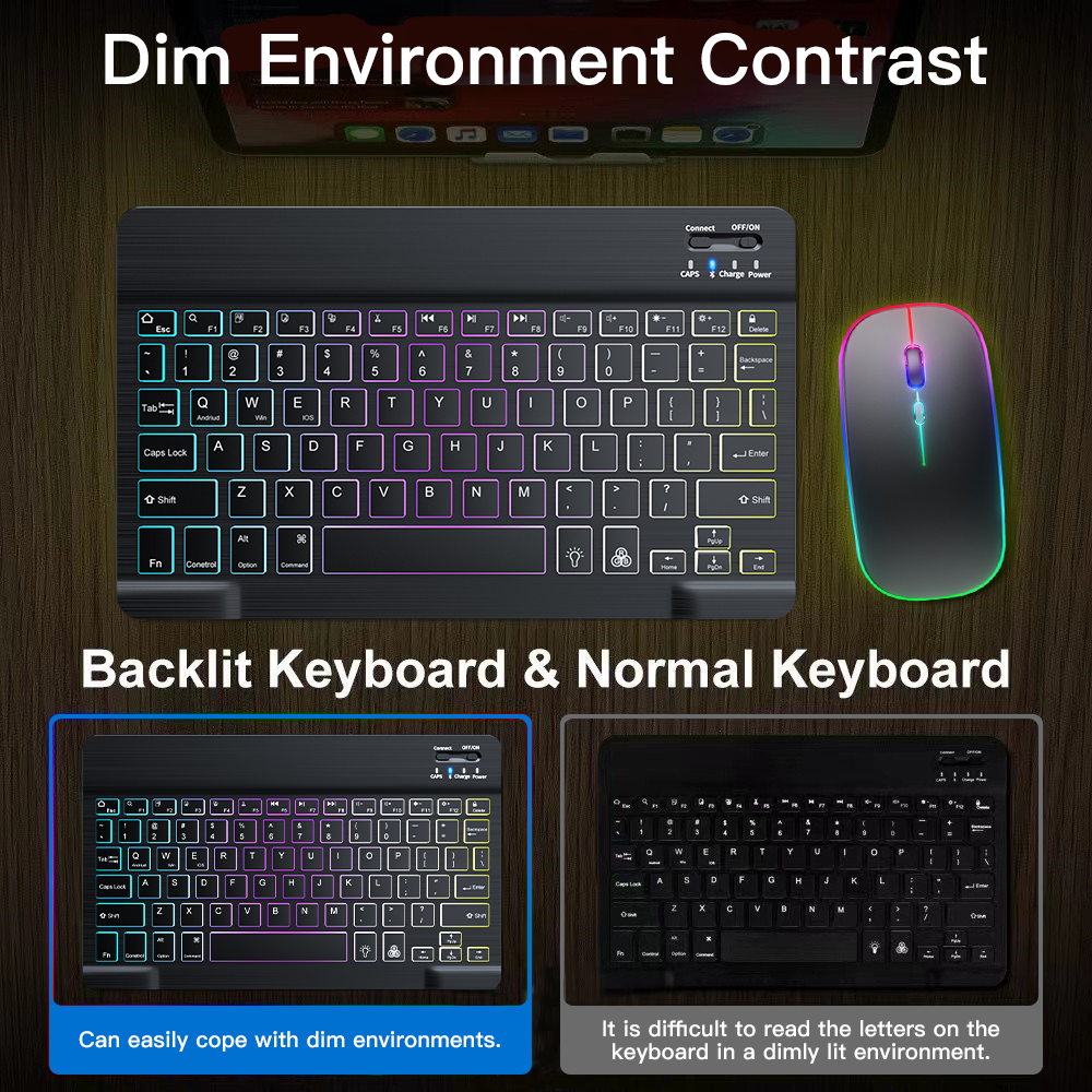 Backlit Backlight Bluetooth Ke - Gaming Keyboard And Mouse Wireless review and price