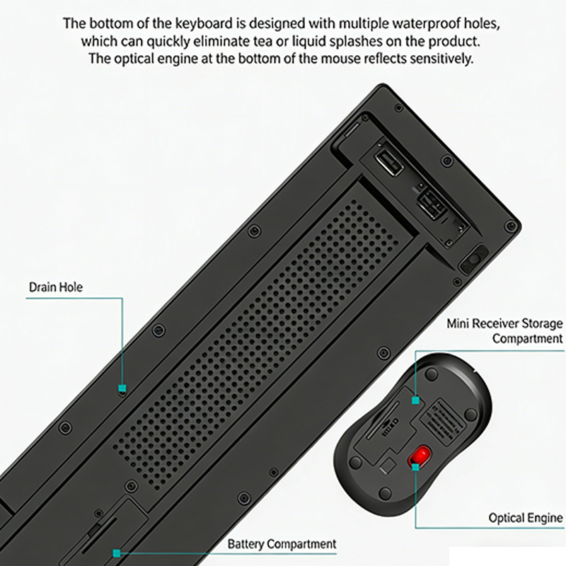 2.4GHz Wireless Keyboard Mouse - Gaming Keyboard And Mouse Combo Wireless review and price
