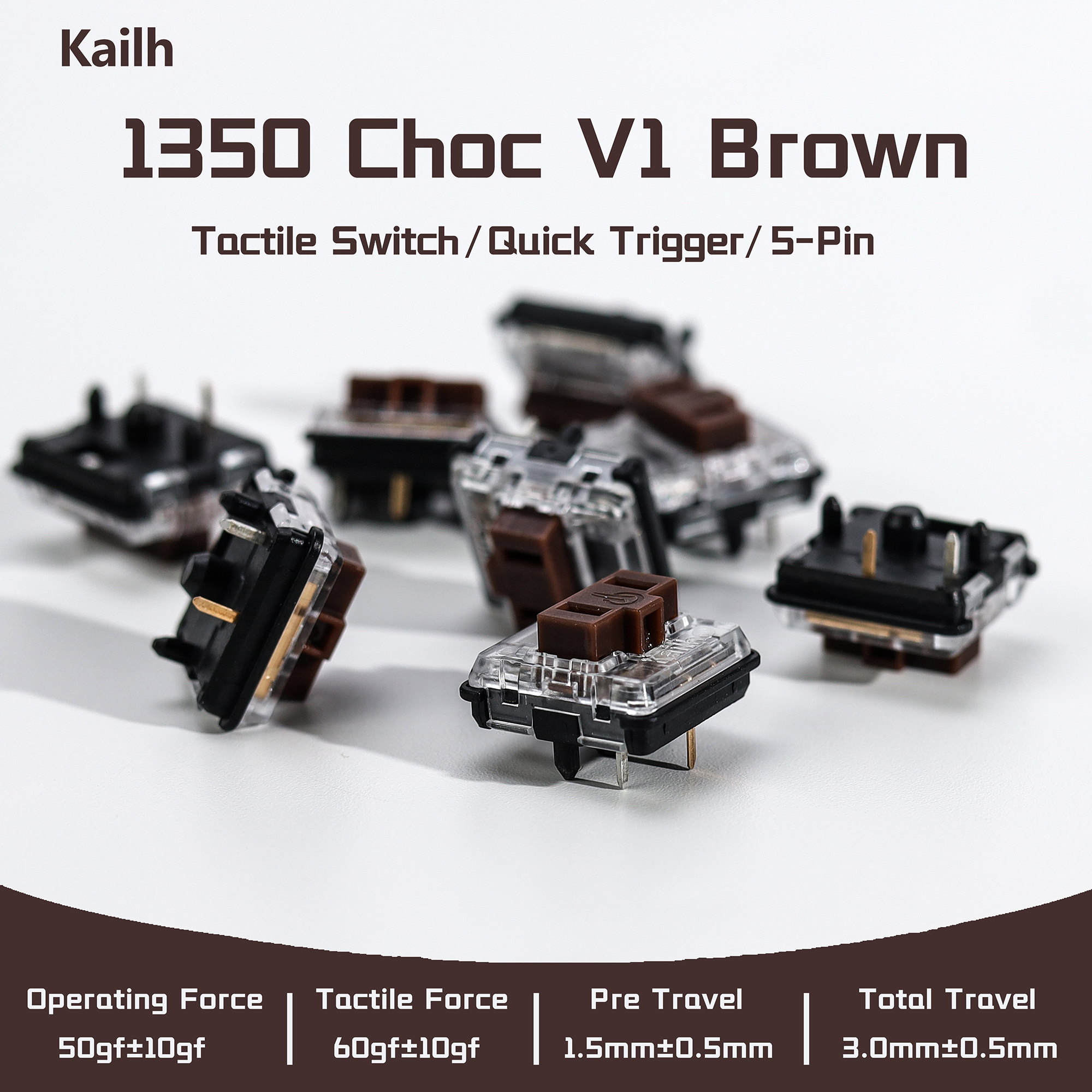 Kailh 1350 Choc V1 Brown Switc - Gaming Keyboard Ergo review and price
