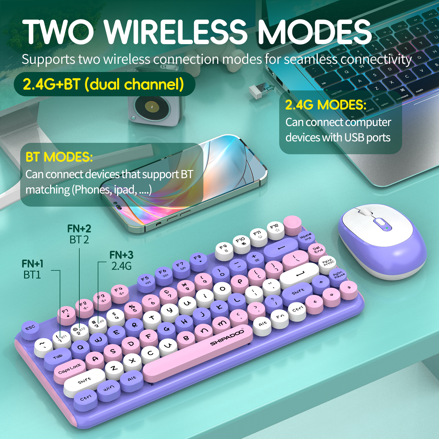 81 keys Bluetooth 2.4G Wireles - Gaming Keyboard And Mouse Combo Wireless review and price