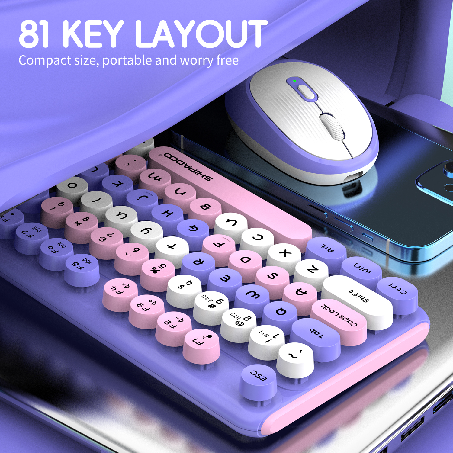 81 keys Bluetooth 2.4G Wireles - Gaming Keyboard And Mouse Combo Wireless review and price