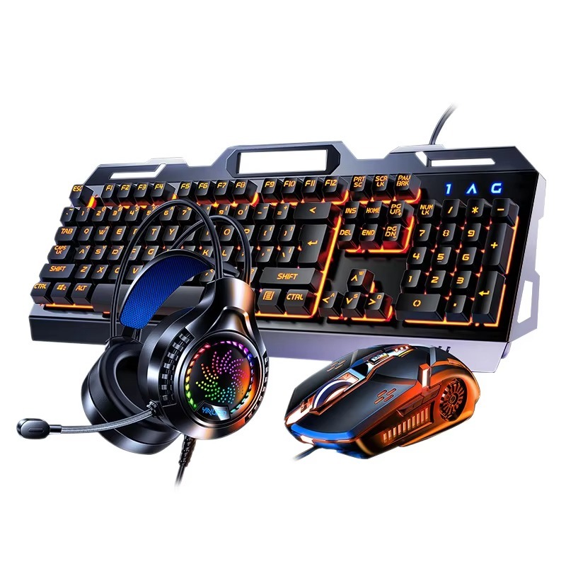 New Mechanical RGB Back Light  - Gaming Keyboard Mouse And Headset Combo review and price