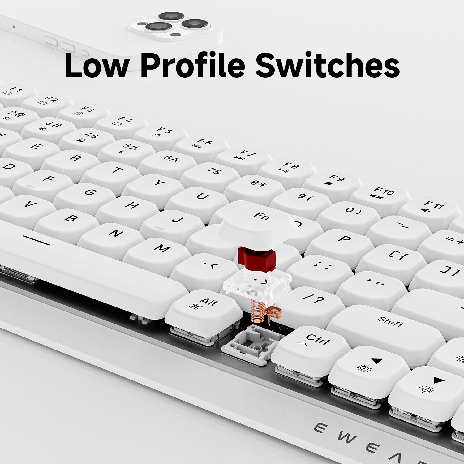 EWEADN 84 Keys Tri-Mode Low Pr - Gaming Keyboard He review and price
