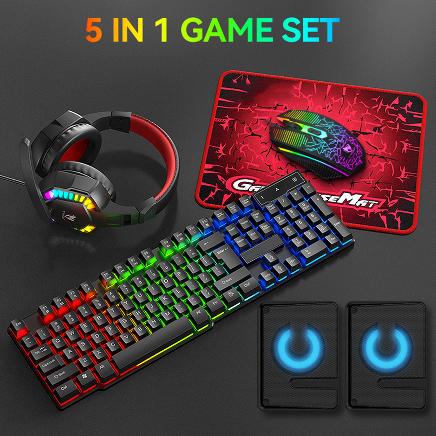 5-in-1 Set Gaming Combo Keyboa - Gaming Keyboard Mouse Combo review and price