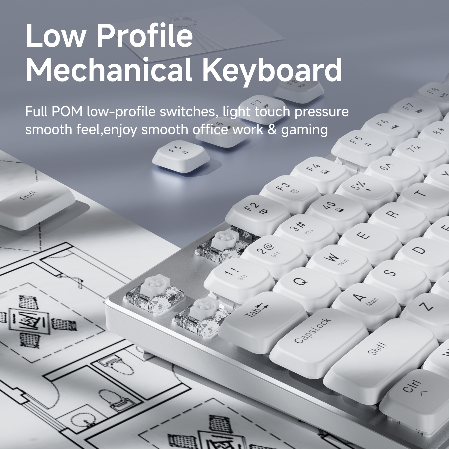 EWEADN Wireless Low-Profile Me - Gaming Keyboard Esports review and price