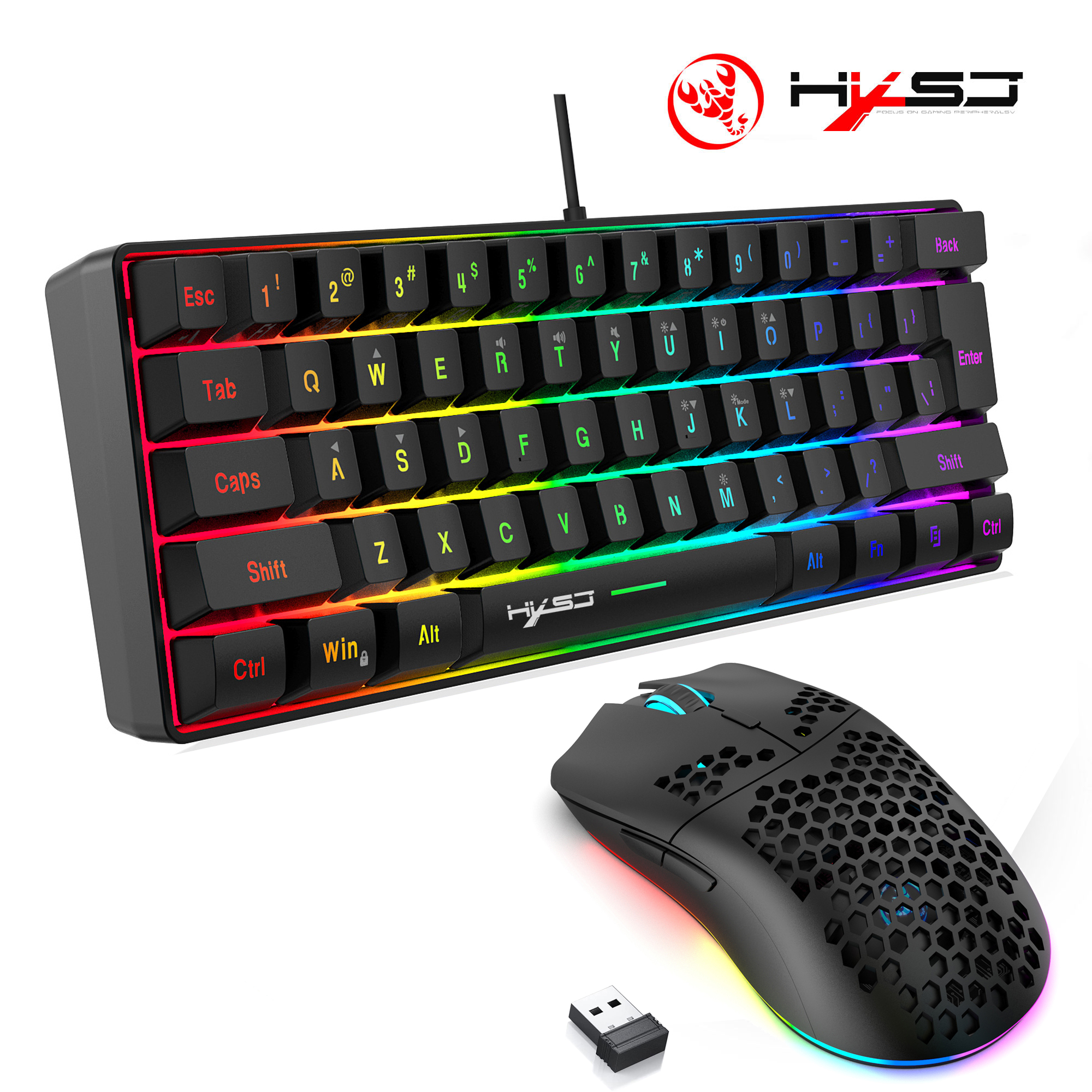 Hot sale 60% mini portable gam - Gaming Keyboard And Mouse Combo Wireless review and price