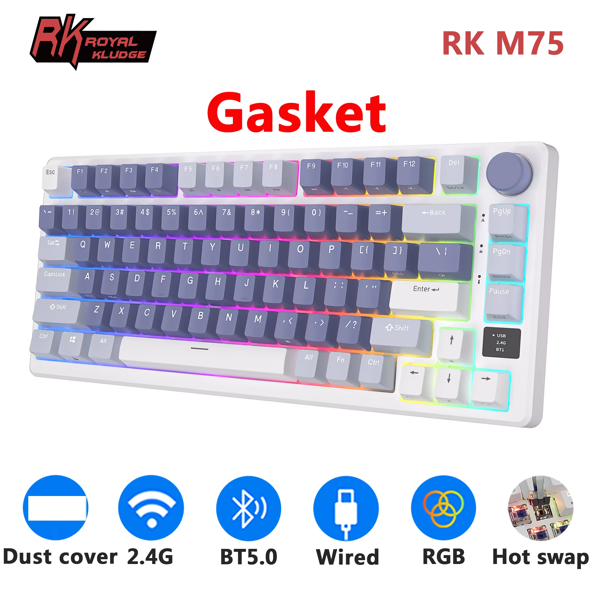 RK ROYAL KLUDGE M75 2.4G Wirel - Gaming Keyboard Mobile review and price