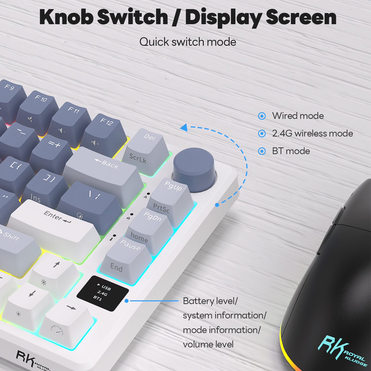 RK ROYAL KLUDGE M75 2.4G Wirel - Gaming Keyboard Mobile review and price