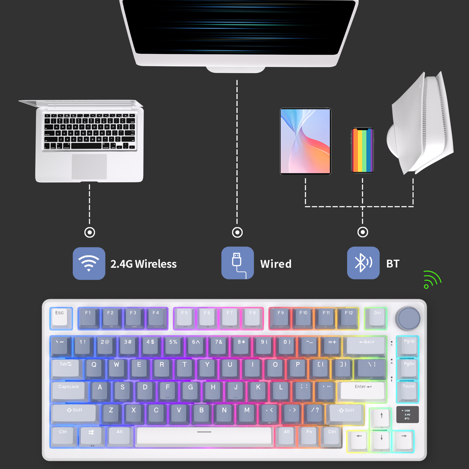 RK ROYAL KLUDGE M75 2.4G Wirel - Gaming Keyboard Mobile review and price