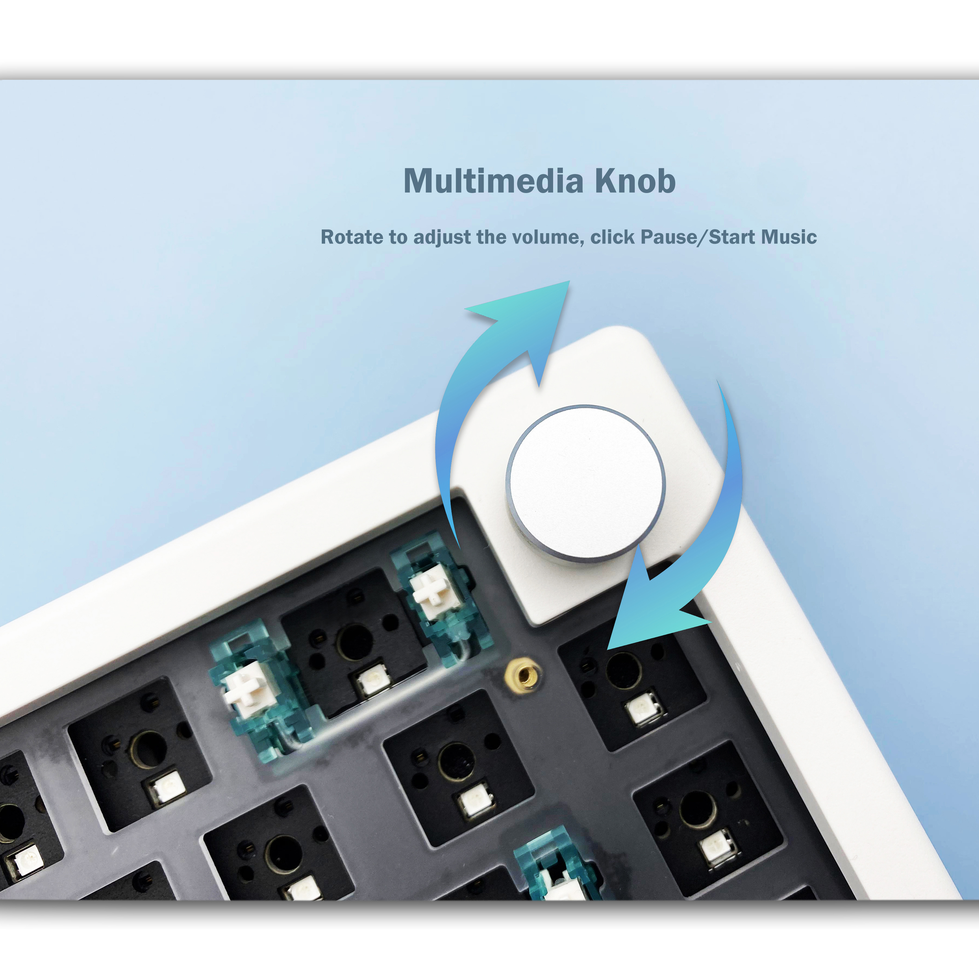 GMK67 65% Gasket Bluetooth 2.4 - Gaming Keyboard Blue Switches review and price