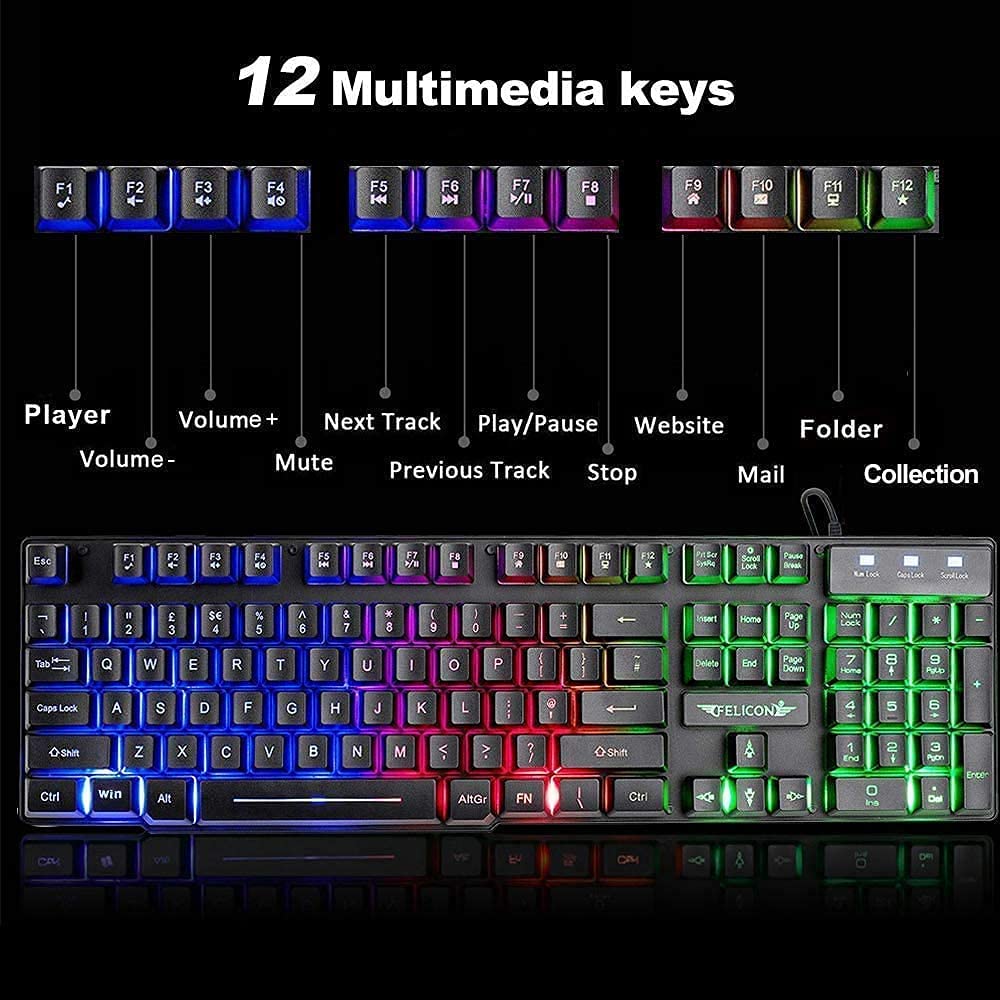 MAMBASNAKE x ZIYOULANG T11 UK  - Gaming Keyboard Mouse And Headset Combo review and price