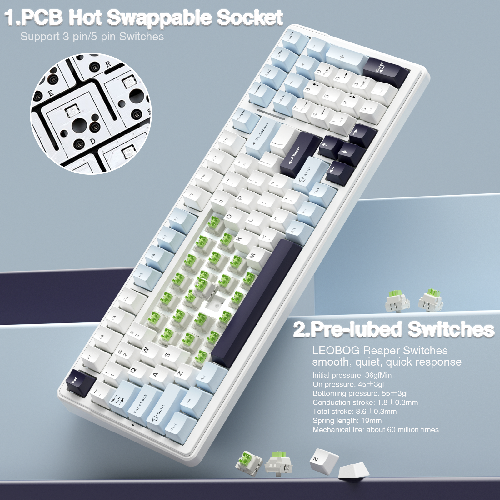 AULA F99 Machanical Keyboard B - Gaming Keyboard Mobile review and price