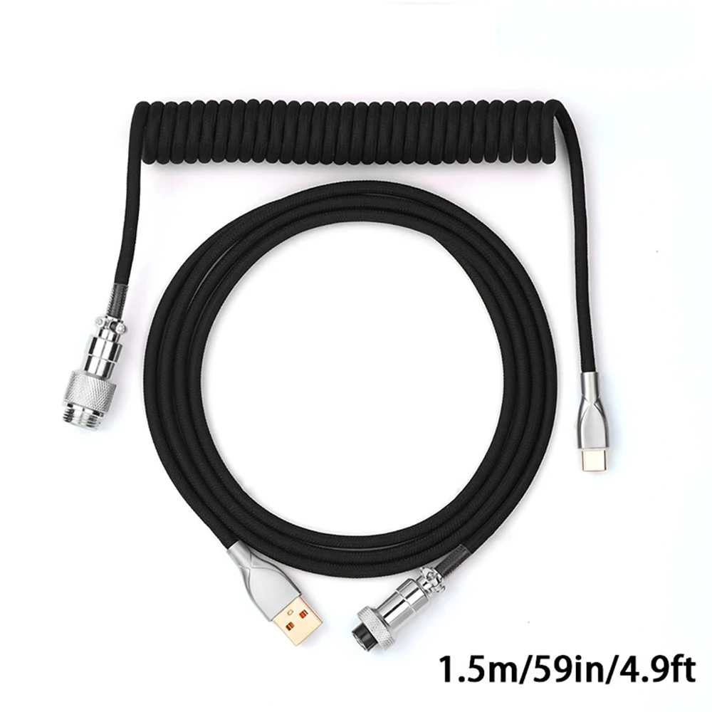 1.5m Coiled Keyboard Cable USB - Gaming Keyboard Type C review and price
