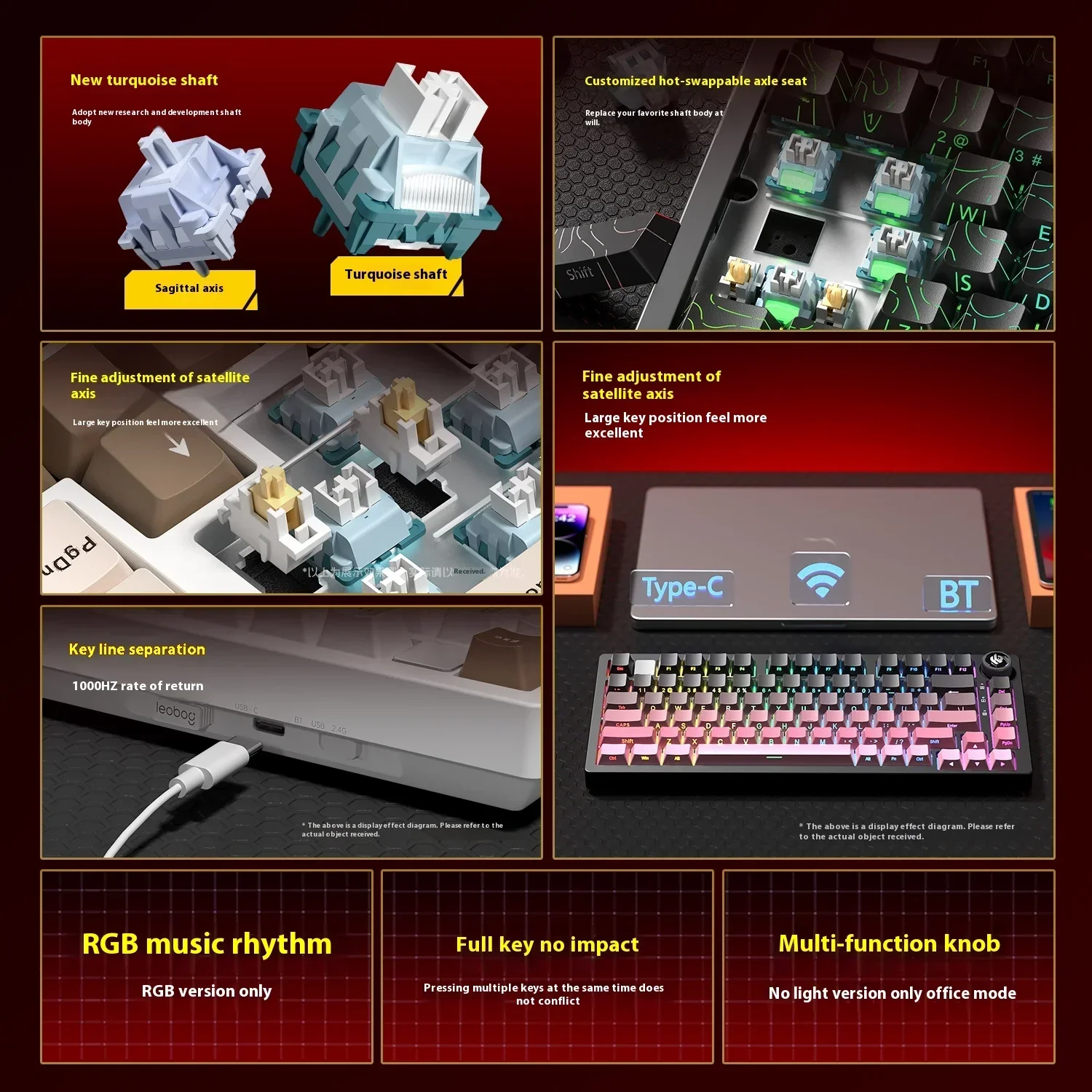 Leobog Hi75C Hi75 Hi75C Pro Al - Gaming Keyboard Blue Switches review and price