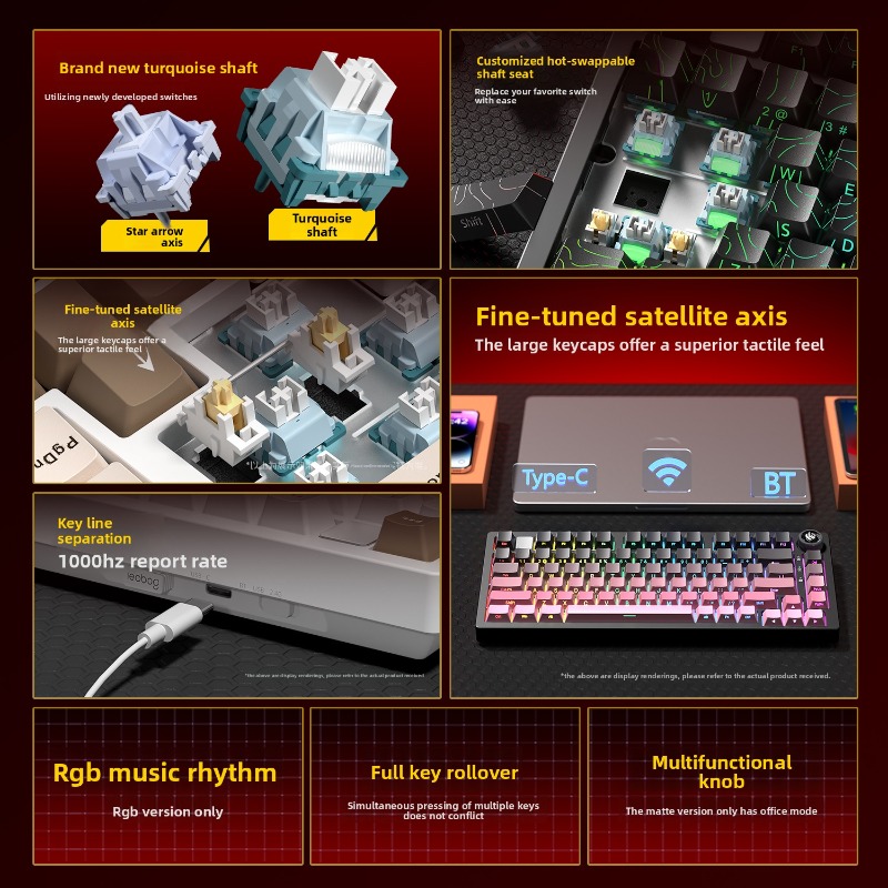 LEOBOG Hi75C Wireless Mechanic - Gaming Keyboard And Mouse Combo Wireless review and price