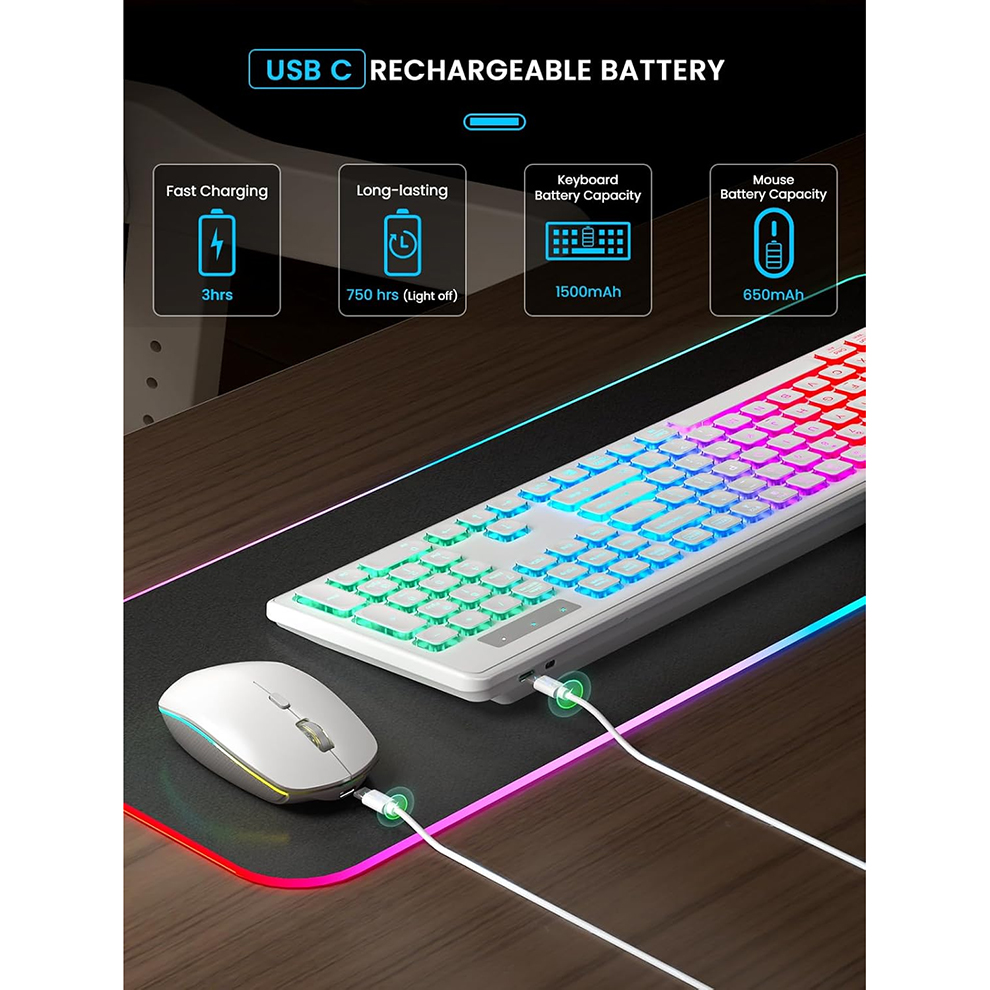 Backlit Wireless Keyboard and  - Gaming Keyboard And Mouse Combo Wireless review and price