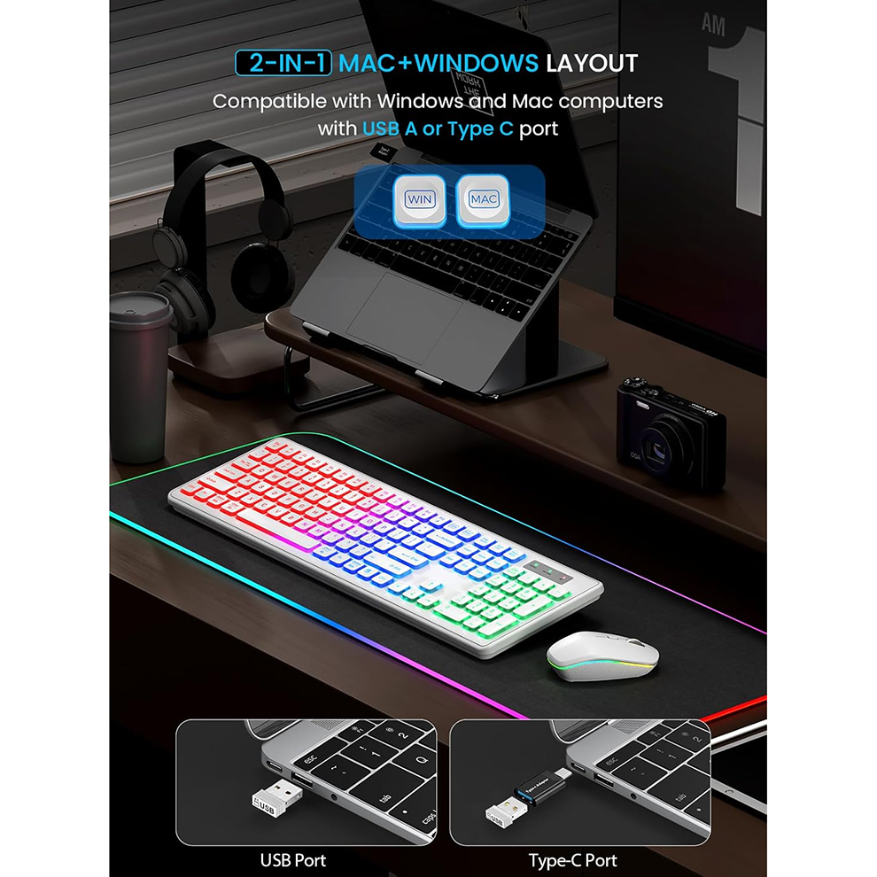 Backlit Wireless Keyboard and  - Gaming Keyboard And Mouse Combo Wireless review and price